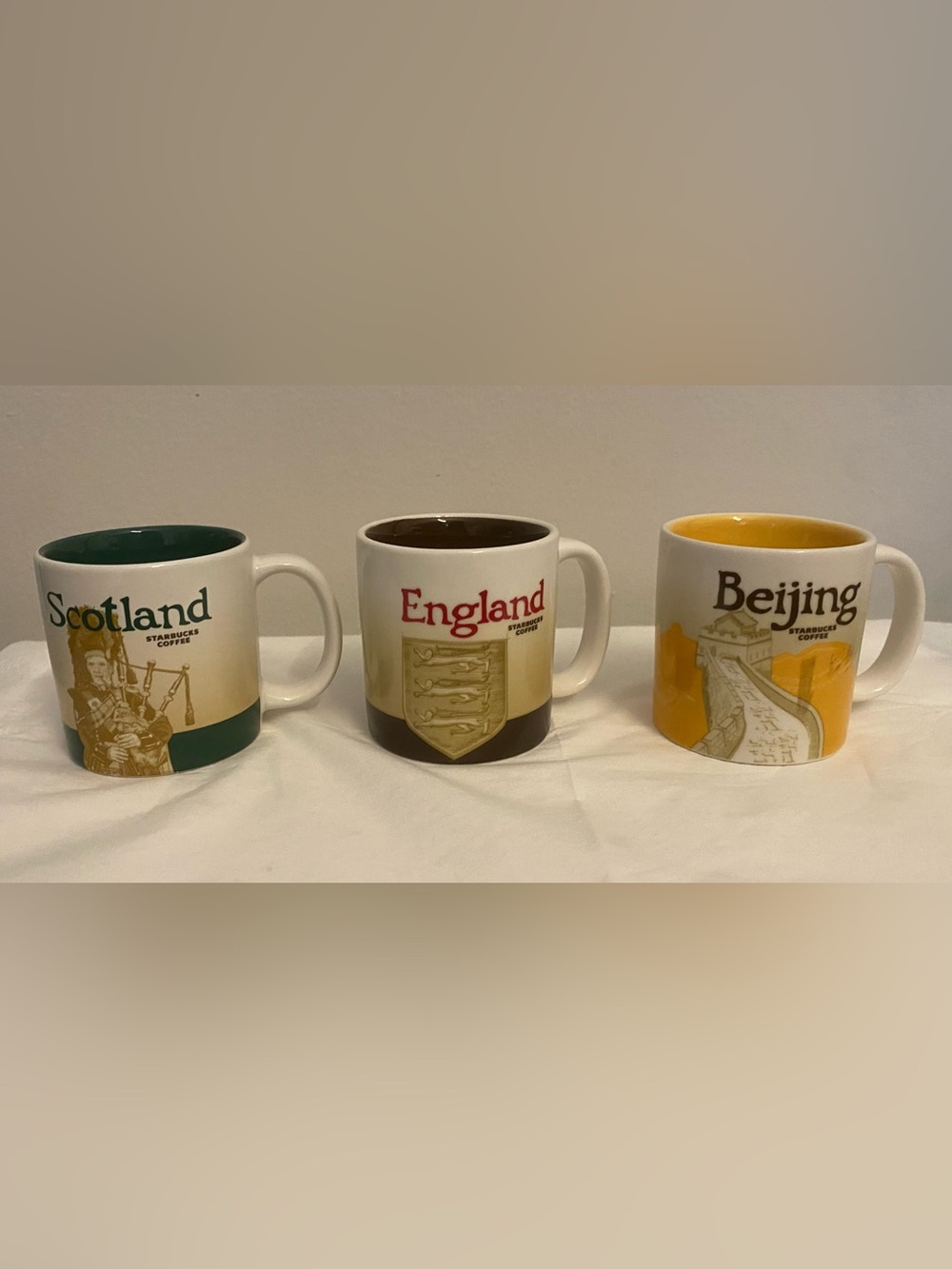 Starbucks Collector Series Mini Mugs – Scotland, England & Beijing – Set of 3